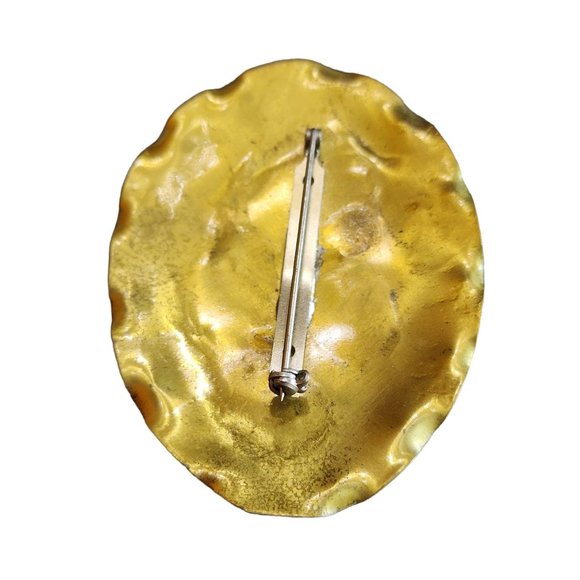 Vintage Artisan Semi Precious Abstract Brooch (A1758) - Picture 3 of 4